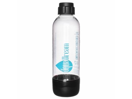 Fľaša plast, Aquadream, 1,1 l, čierna
