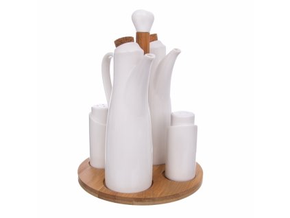 Dochucovacia súprava, porcelán-bambus, 4 + 1, WHITELINE