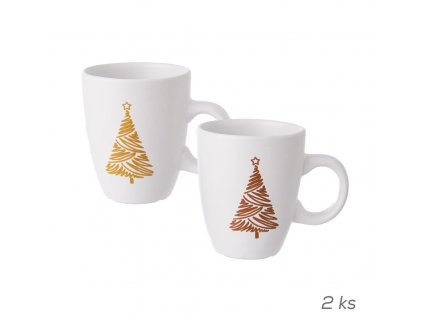 Hrnček keramický, MERRY, 0,14 l, 2 ks