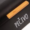 Chlebník plech/bambus, 42 x 24 x 16,5 cm, PEČIVO, BLACK