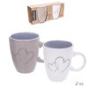Hrnček keramický, DOUBLE LOVE, 0,14 l, 2 ks