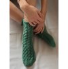 Ponožky z alpaky upletené od babičky - vzor copánek