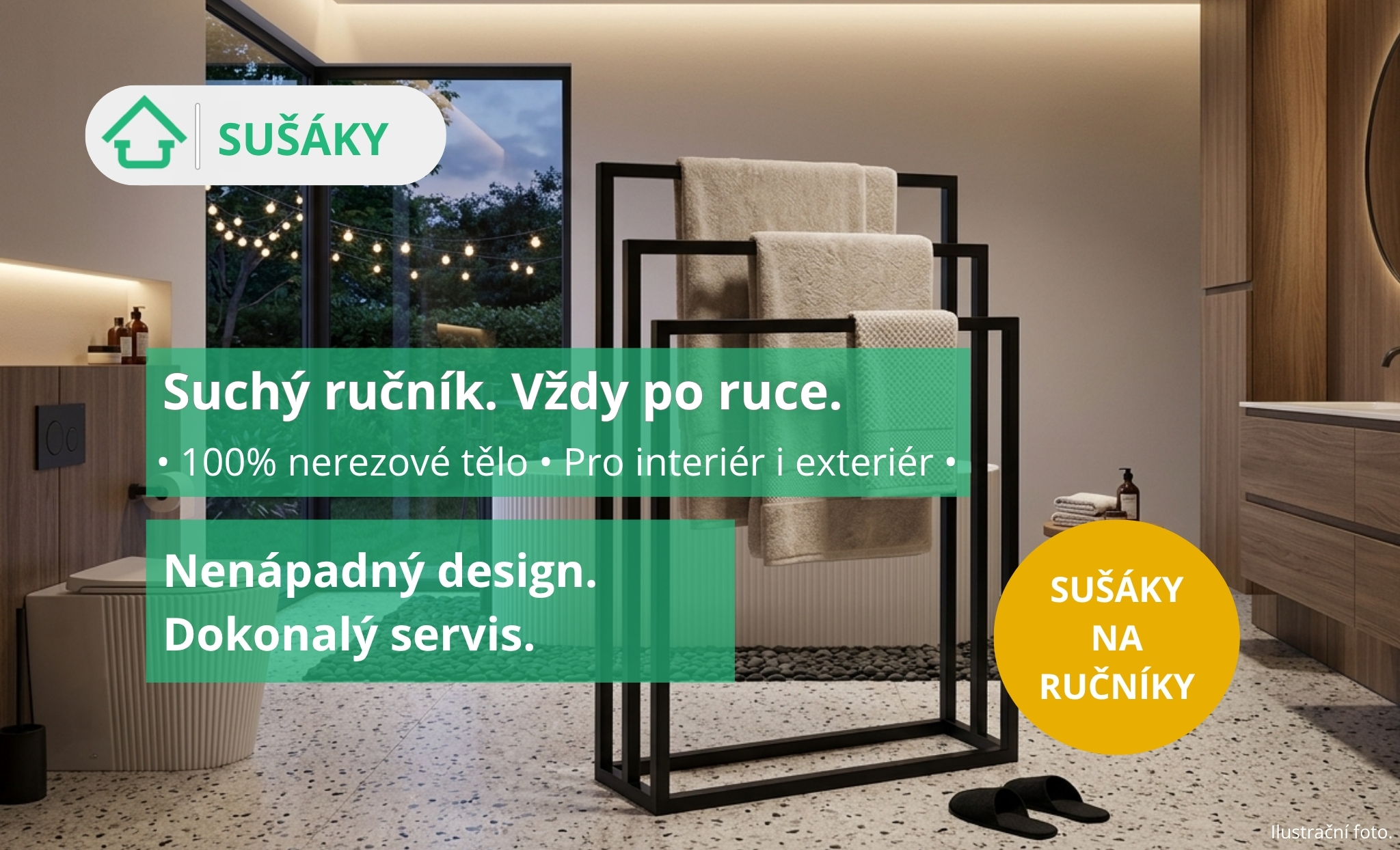 věšák do koupelny i k bazénu
