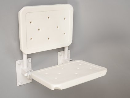 SPRCHOVÁ SEDAČKA SKLOPNÁ ZÁVĚSNÁ BÍLÁ COMPACT S OPĚRADLEM