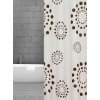 sprchový závěs textilní hnědé kruhy w20382 weiss braun Kreise