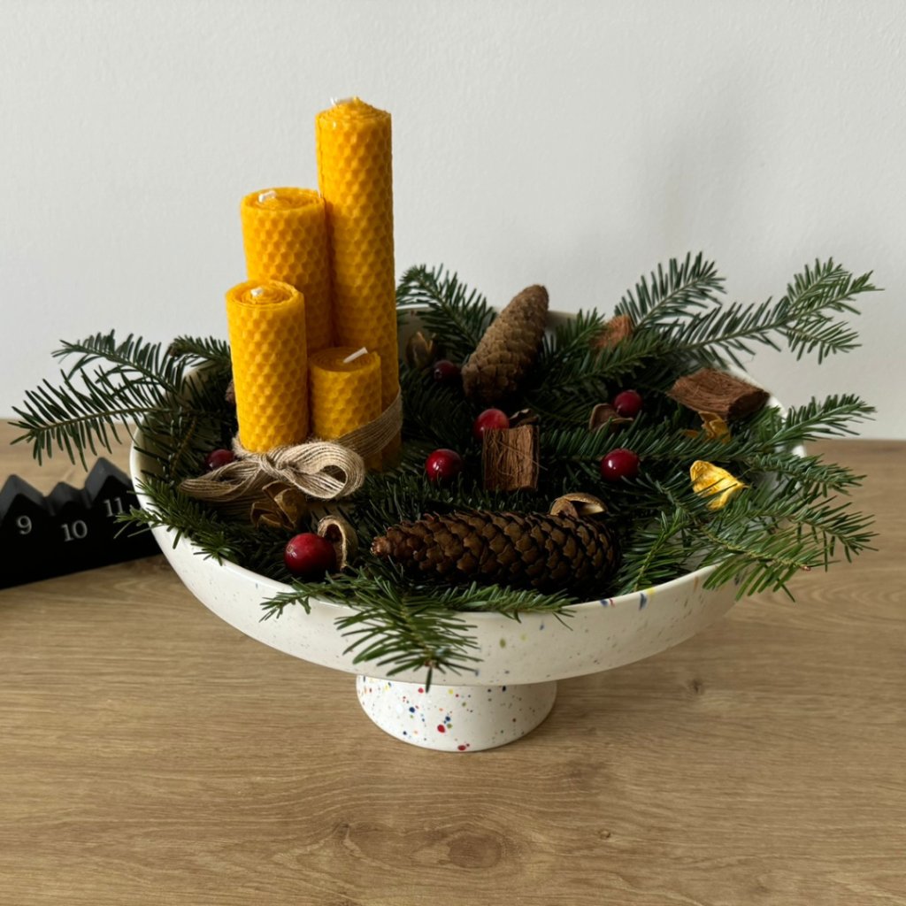 Adventní svíčky z včelího vosku – detail 4
