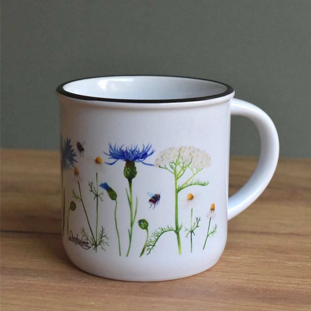 keramicky hrnek 270 ml chrpa rucni vyroba malovany