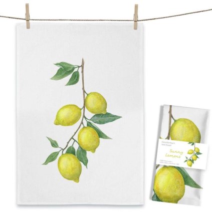 Utěrka s citróny MALUU, 70x50 cm  100% bavlna OEKO-TEX®