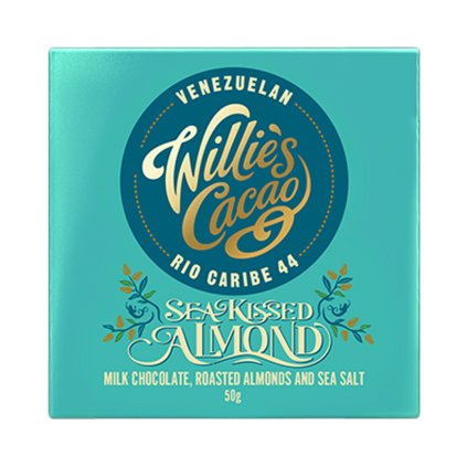 willie s cacao 44 mlecna cokolada sea kissed almond 50 g