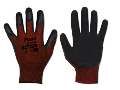 Ochranné rukavice Bradas Flash Grip Red latex - veľ. 11