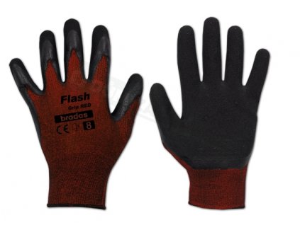 Ochranné rukavice Bradas Flash Grip Red latex - veľ. 8