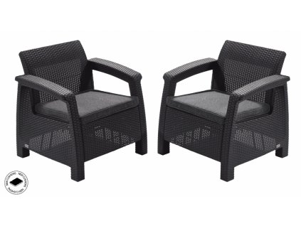 Záhradná sada Corfu II DUO - Graphite
