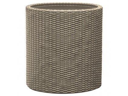 KETER Květináč Cylinder Planter L Silver grey