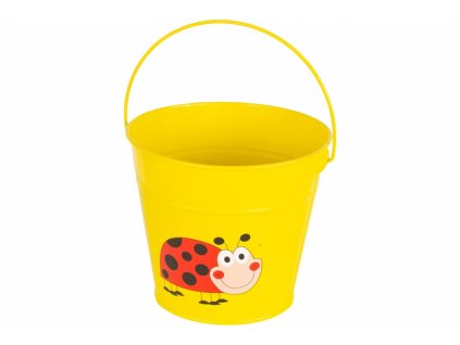 Dětský plechový kbelík žlutý GR0138