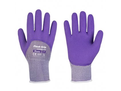 Ochranné rukavice Bradas FLASH GRIP LAVENDER FULL latex, veľ. 7