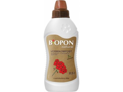 Hnojivo na muškáty a balkonové rostliny Biopon Natural Vermikompost - 500 ml