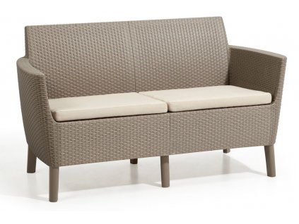 Dvojmiestna záhradná pohovka KETER Salemo 2 Seater Sofa - 133 x 67 x 76 cm - cappuccino