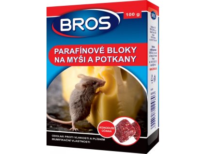 Bros - parafinové bloky na myši, krysy a potkany 100 g