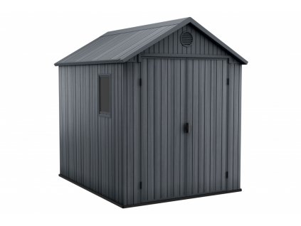 Záhradný domček Keter Darwin 6x8 - 221 x 244 x 190 cm - sivý