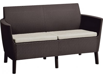 Dvojmiestna záhradná pohovka KETER Salemo 2 Seater Sofa - 133 x 67 x 76 cm - hnedá