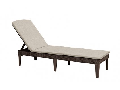 Lehátko KETER Jaipur box 187,5 x 58,2 x 29 - hnedé s vankúšom
