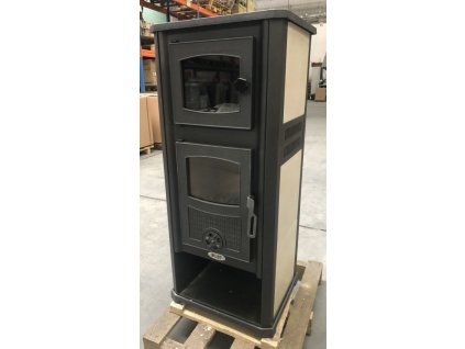 Krbová kamna Ambasador R s troubou na pečení - 12kW - Beige / 2. jakost