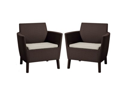 Záhradný set KETER Salemo DUO - 74 x 67 x 76 cm - hnedý / béžový - 2ks