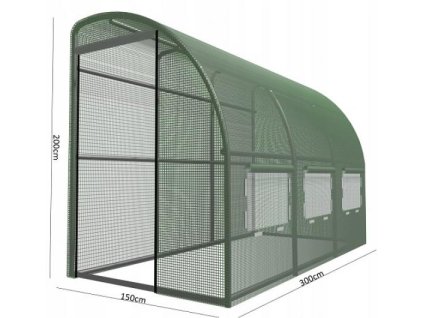 Fóliovník k stene 4 x 1,5 x 2m - 2 vchody Vespa Garden