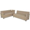 Rohová sedacia súprava z technoratanu Lagos béžová