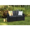 Dvojmiestna záhradná pohovka KETER California Sofa - 141 x 68 x 72 cm - grafit / sivá
