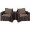 Záhradné kreslo KETER California Mix&Match 2ks - hnedé
