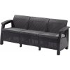 Záhradná pohovka Allibert Corfu Love Seat MAX - 182 x 70 x 79 cm - grafitová / chladná sivá