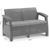 Záhradná pohovka Allibert Corfu Love Seat - 128 x 70 x 79 cm - hnedá/oat