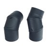 Dymové koleno 120 mm nastaviteľné / 0 - 90° hrubostenné s čistiacim otvorom 1,5 mm