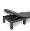 Záhradné lehátko Keter Daytona De Luxe - 195 x 65 x 25,5 cm - grafit / sivá