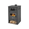 Krbová kamna Blist BRM - 14 kW s troubou na pečení - Antracit + příslušenství