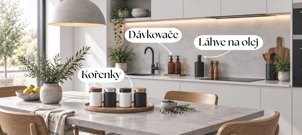 Kořenky, dávkovače a láhve na olej do kuchyně DomaLEP
