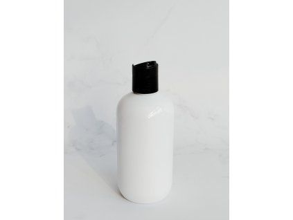 Bílá lahvička BELA 300 ml černá s černým DISC TOP