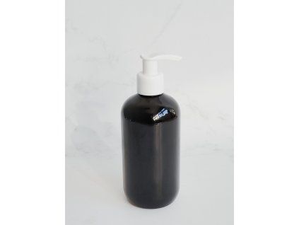 Černá lahvička BELA 300 ml černá s bílým dávkovačem