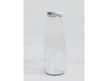 SKLENĚNÁ LAHEV FRANC 500 ml s bílým víčkem