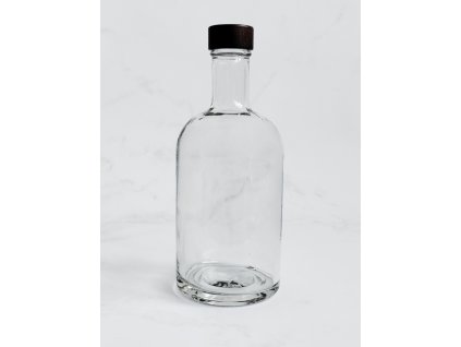 Sklenena lahev APOLO 500 ml s uzaverem tmave drevo