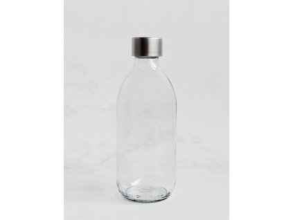 SKLENĚNÁ LÁHEV STELLA 330 ml se stříbrným uzávěrem