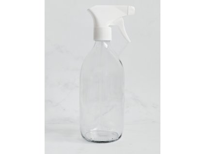 SKLENĚNÁ LÁHEV STELLA 540 ml s bílým rozprašovačem