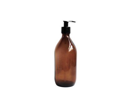 davkovac skleneny hnedy 500 ml mona cerna hladka pumpicka
