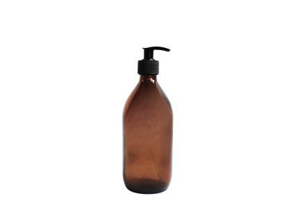 davkovac skleneny hnedy 500 ml mona cerna vroubkovana pumpicka