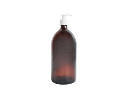davkovac skleneny hnedy 1000 ml mona bila pumpicka