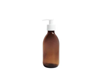 davkovac skleneny hnedy 250 ml mona bila pumpicka