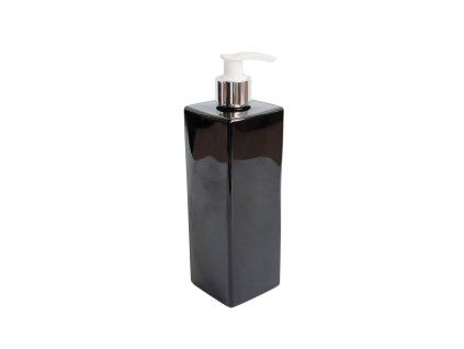davkovac mydla 500 ml cerny hranaty bilo stribrna pumpicka