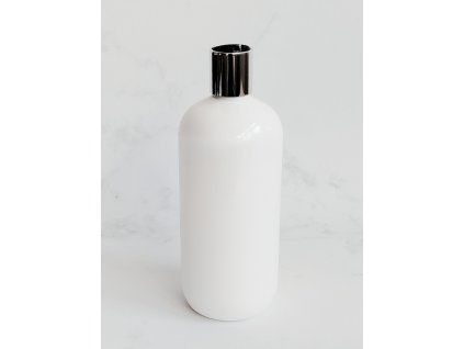 Bílá lahvička BELA 500 ml černo-stříbrným DISC TOP