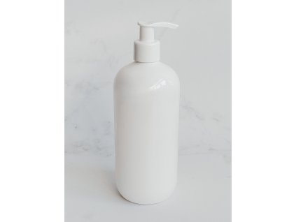 Bílá lahvička BELA 500 ml s bílým dávkovačem
